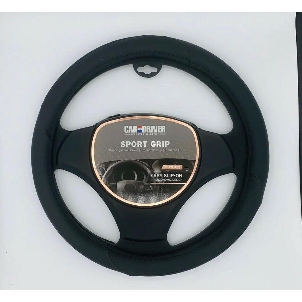 Car and Driver Steering Wheel Cover with Ergonomic‎ Grip Standard Fit Slip On